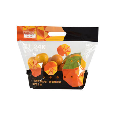 कस्टम डिज़ाइन खाद्य ग्रेड प्लास्टिक एंटी-फॉग पाउच पारदर्शी ताज़ा सब्जी फल भंडारण पैकेजिंग बैग ज़िपर हैंडल के साथ