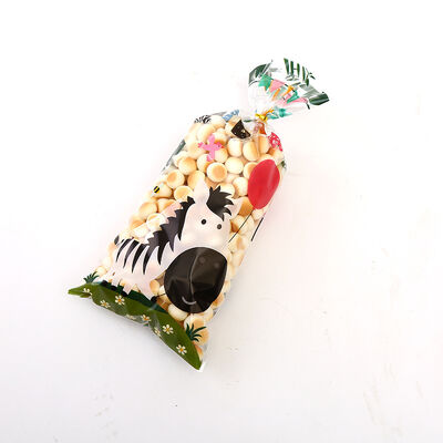 कस्टम मुद्रित उपहार लपेटें सेलो सेलोफेन पार्टी ट्रीट बैग पक्ष स्पष्ट कैंडी कुकी प्लास्टिक पॉली गुडी भंडारण बैग