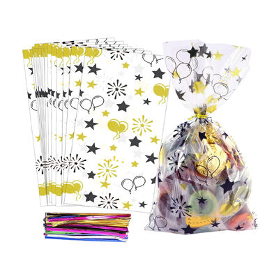 चीन विनिर्माण कस्टम मुद्रण पारदर्शी सेलो कैंडी पार्टी जन्मदिन लूट चॉकलेट मिठाई बैग