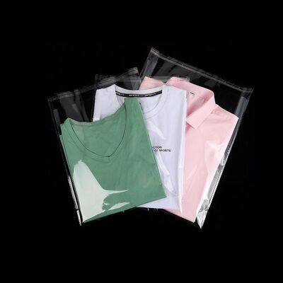 अनुकूलित टी-शर्ट पैकेजिंग पारदर्शी पारदर्शी ऑप प्लास्टिक बैग स्व-चिपकने वाला