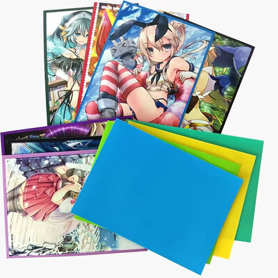 टेक्स्चर ग्लॉसी कस्टम मैट गेम कार्ड स्लीव उत्कृष्ट प्रिंटिंग ट्रेडिंग कार्ड स्लीव्स