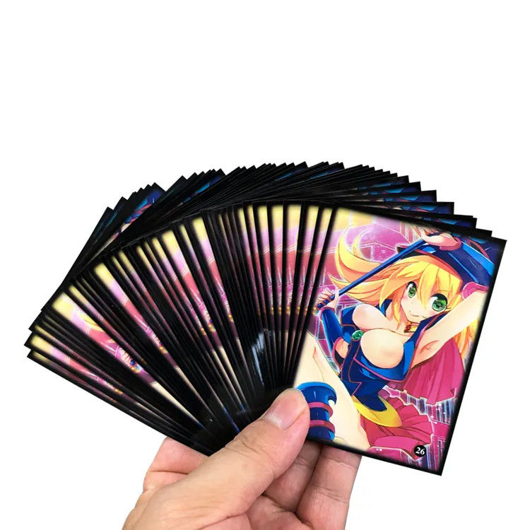अनुकूलित आकार लाल काला दो रंग खेल कार्ड आस्तीन के लिए Mtg Yu-Gi-Oh TCG कार्ड अनुकूलित लोगो और पैटर्न प्रकार