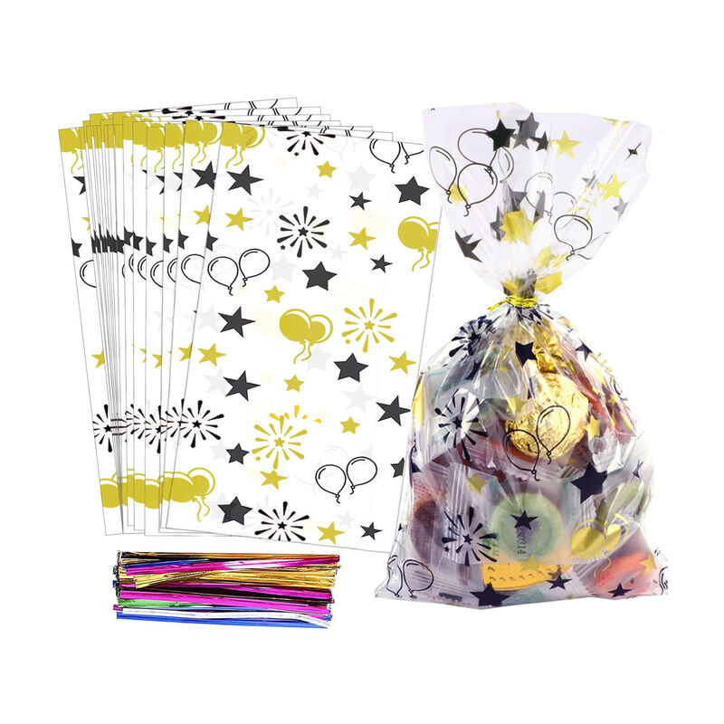 चीन विनिर्माण कस्टम मुद्रण पारदर्शी सेलो कैंडी पार्टी जन्मदिन लूट चॉकलेट मिठाई बैग