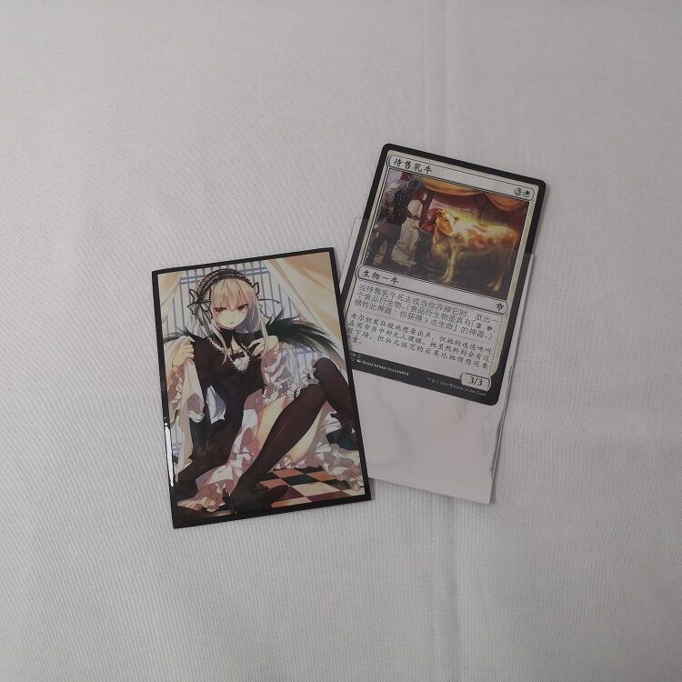 निजी कस्टम मुद्रित एनीमे कार्ड सुरक्षात्मक आस्तीन कार्ड खेल सामान कस्टम कला कार्ड आस्तीन